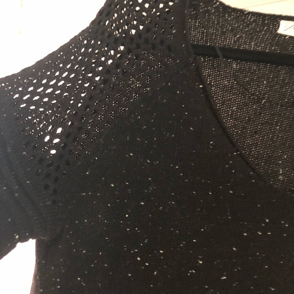 Gentle fawn black sweater with knit detail, small - Picture 2 of 7